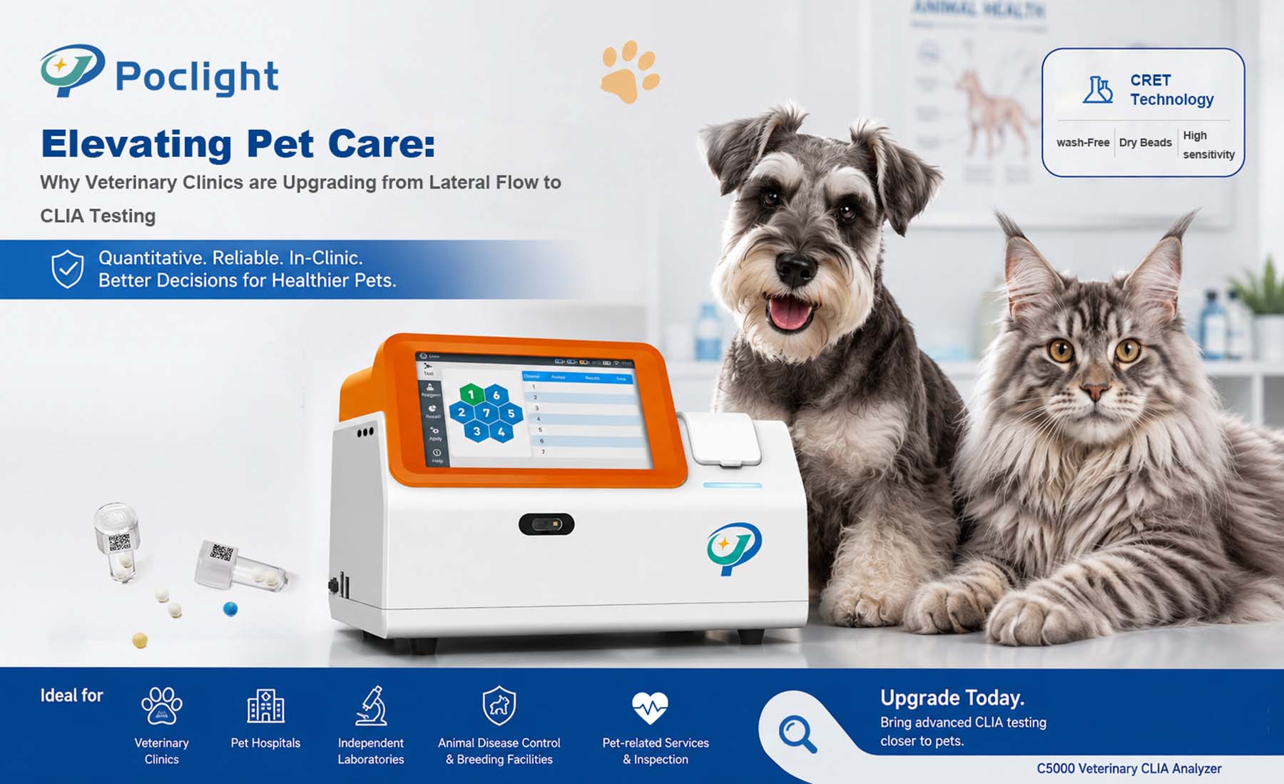 Elevating Pet Care: Why Veterinary Clinics are Upgrading from Lateral Flow to CLIA Testing